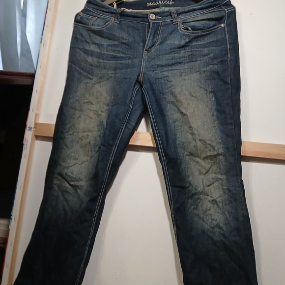 ag Jeans Women's Sz 16 Long High Rise Slimming Straight Leg Denim Freyed Heel - Picture 4 of 16